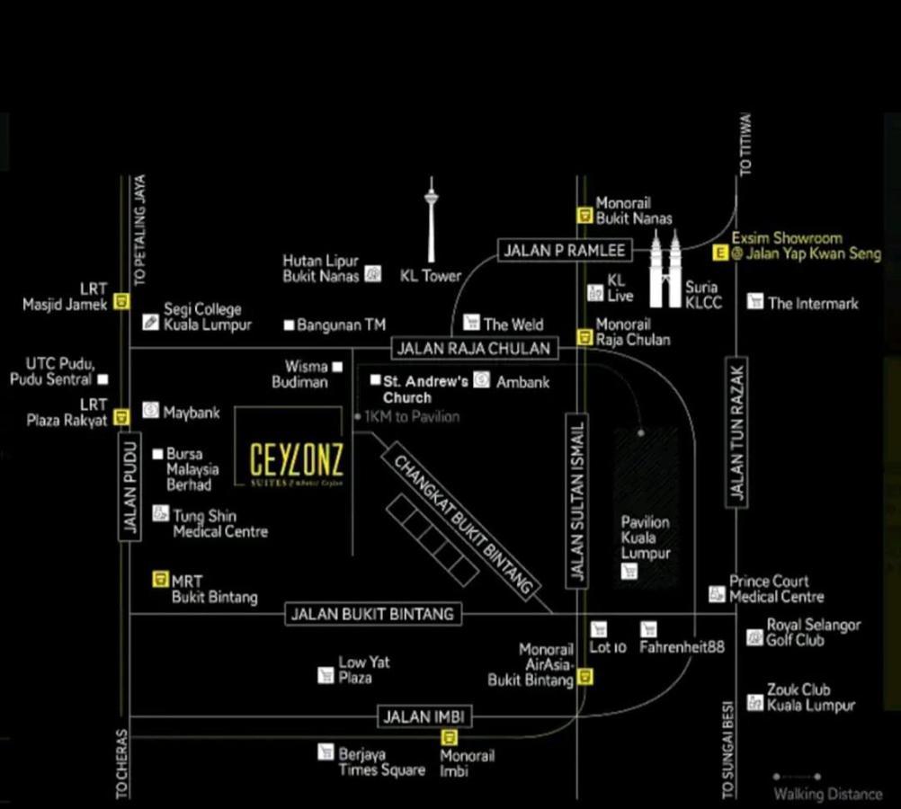 Luxurious Ceylonz Suite Near Bukit Bintang 4Pax Куала Лумпур Екстериор снимка